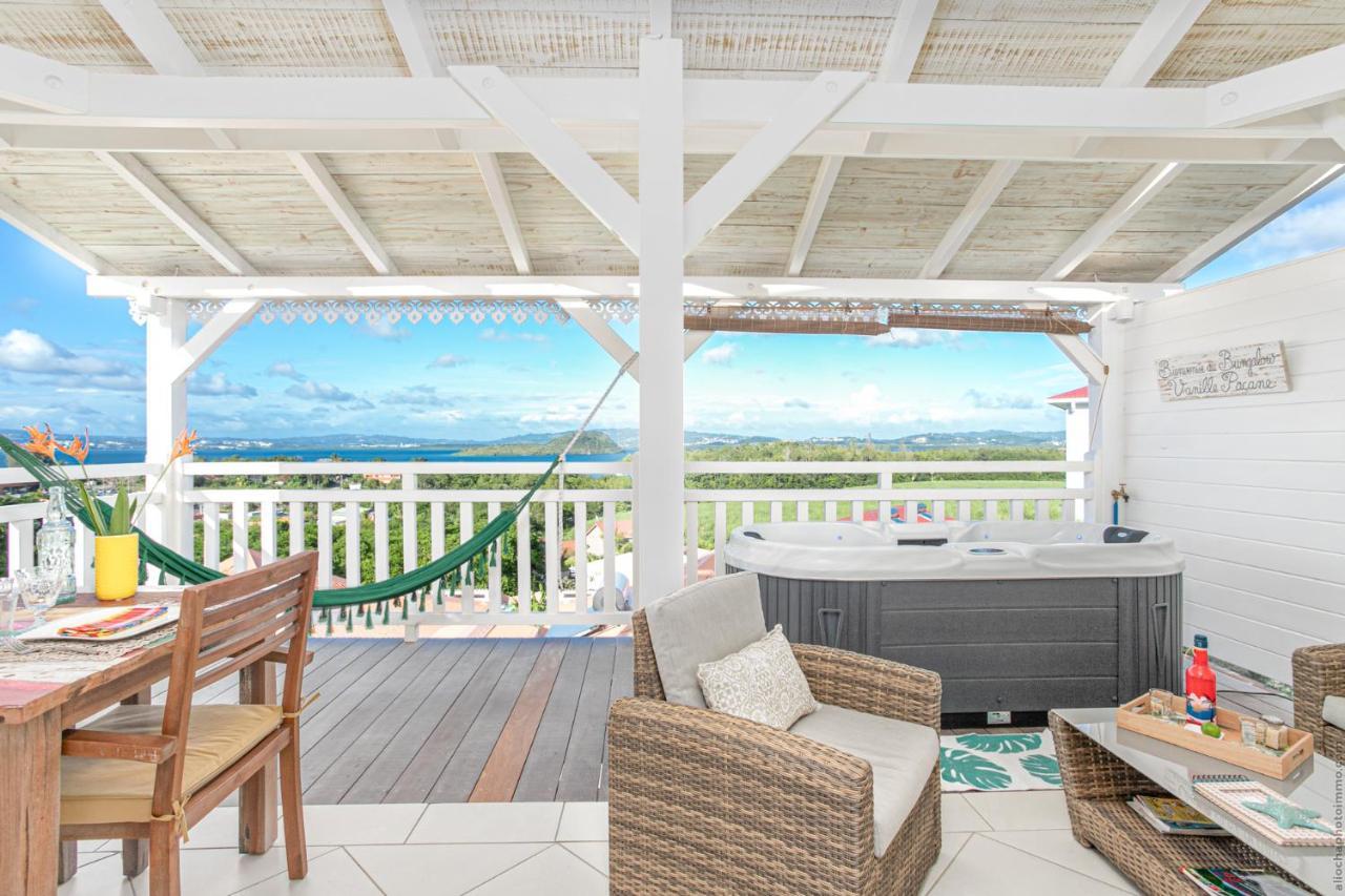 Bungalow Vanille Pacane - Vue Mer Avec Spa Prive Les Trois-Ilets Exterior foto